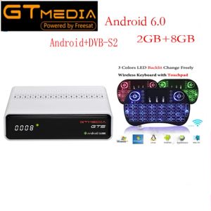 Kutu GTMedia GTS vs GT Combo Uydu Alıcı DVBS2 DVB S2 Android 6.0 TV Kutusu+DVBS/S2 Akıllı TV Kutusu 2GB RAM 8GB ROM S905D BT4.0