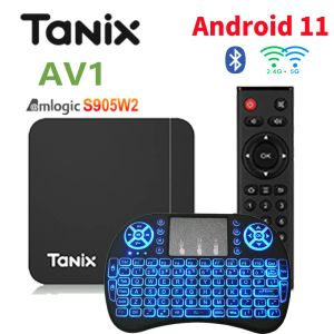 Box Tanix W2 Smart Android TV Box Android 11 Amlogic S905W2 AV1 4K Media Player 2GB 16GB BT H.265 2.4G 5G WiFi 3D Set Top Box TVBox TVBox
