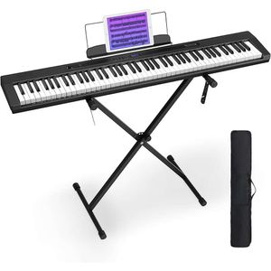 Звездный фластик 88-ключевой полноразмерный полуразрывная клавиатура пианино с Bluetooth Midi, аккумуляторная батарея, портативный дизайн, подставка для фортепиано и поддержание педали включена