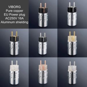 Читатель viborg Высокий сетевой сеть Ac Eu Power Pult Pult Schuko IEC Power Power Connecter Connecter Aluminum Ehielding для Hifi Audio Power Cable Diy