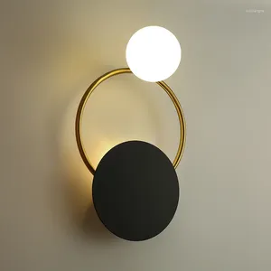 Duvar lambası modern LED ışık aynası üzerinde çıkartmalarda giyinme masası yatağı banyo yatak odası kapalı aydınlatma ev dekor