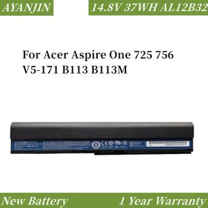 Батареи Новый AL12B32 14,8 В 37WH Ноутбук для Acer Aspire One 725 756 V5171 B113 B113M AL12X32 AL12A31 AL12B31 AL12B32 2500MAH