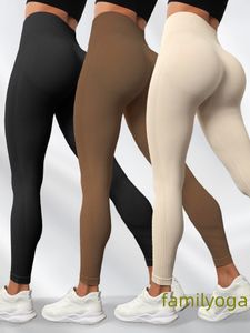 Örme Tozluk Yoga Kıyafet Seksi Kadınlar Yoga Taytlar Spor Yüksek Bel Çıplak Pantolonlar Çıplak Dokuz Noktalı Tayt Pantolonları Kadın Dikişsiz Fitness Tayt Amz Sıcak Satış