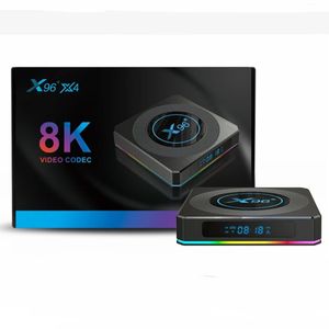 X96 X4 Akıllı TV Kutusu Amlogic S905X4 Android 11 2.4/5G Çift WiFi 4G 32G 64G Destek AV1 BT HD 4K 8K RGB Işık Medya Oyuncu TVBox