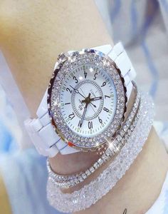 Donne orologi Top Brand Luxury Fashion White Quartz Diamond Ladies Orologio da polso orologio in ceramica per le donne Relogio Feminino 2011199324797