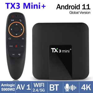 Kutu TX3 MINI+ 2GB 16GB/1GB 8GB Android 11 Akıllı TV Kutusu Amlogic S905W2 2.4G/5G WiFi 4K Medya Oyuncu TX3Mini TVBox Dijital Set Üst Kutusu