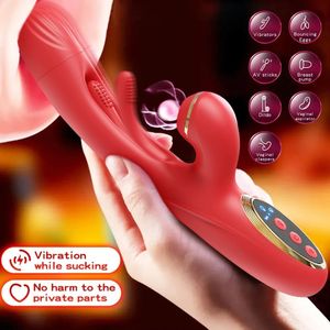 Toccando il vibratore sbattigliante per le donne clitoride clitoride succhiare stimolatore potente giocattolo sex toy donna femmina coniglio succhiare vibratori 240326