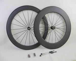 Колеса с углеродными велосипедами передняя 60 мм плюс задний 90 -миллиметровый базальтовый тормозный конвертчер трубчатые дорожные велосипедные колеса бицила.