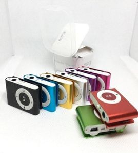 Новый прибытие мини -клип MP3 -плеер без экрана 8 Colors Поддержите карту Micro SD TF с наушниками наушники USB Кабель розничная торговля BO4879547