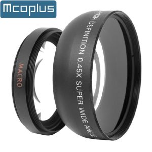 Accessori McOPlus 49mm 52mm 58mm 0.45x Lence ad angolo largo lente Macro per Canon Nikon Sony Fujifilm LENS VERIMENTO