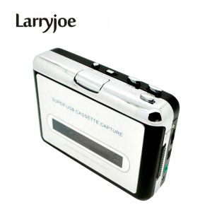 Oyuncular Larryjoe Yeni USB Casette Capture Play Tape PC'ye Süper Taşınabilir USB Casetetomp3 Converter Capture Perakende Paketi ile