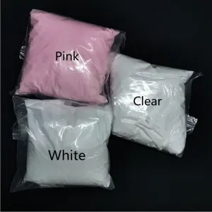 Flüssigkeiten Großhandel weiße klare rosa Nagel Acrylpulver Kristallnagelverlängerung Schnitzpulver Nagelkunst Kristallpulver geschnitzt Pollen 1 kg