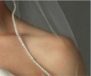The New Bride Wedding Véil 1 Camada de Diamante com um Vestor de Vestidos de Noiva Pografia POGRAÇÃO8870447