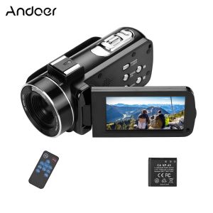 Kameralar Andoer 4K Ultra HD Handheld DV Profesyonel Dijital Video Kamera CMOS Sensör Mikrofon için Sıcak Ayakkabı ile Kamera Kamera