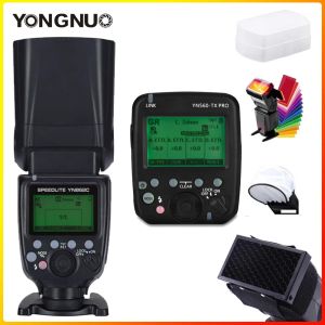 Aksesuarlar yongnuo yn862c ana slave modu ttl flash speedlite ile 1800mAh lityum pil yn560tx pro transmitte Canon DSLR kamera