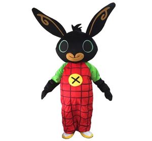 Bütün Bing Bunny Maskot Kostüm Özelleştirilmiş Yetişkin Boyutu Tavşan Karikatür Karakter Maskotu Yetişkin Hayvan Büyük Siyah Kırmızı Hallo5167728