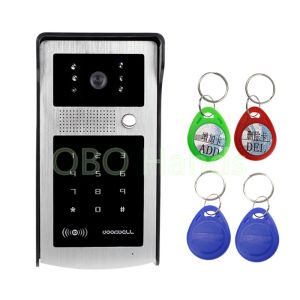 Дверные звонки RFID -интерком -система вход в Hine Color Video Phone/Door Stell с цифровой клавиатурой Touch Outdoor CMOS IR Night Vision Camera