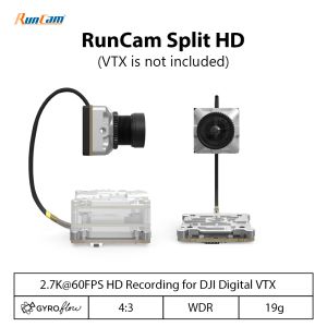 Kameralar Runcam Split HD 2.7K 720p Video Kayıt DJI Hava Ünitesi Bağlantı Vista Düşük Gecikme Gyro Flow ND 16 Filtre