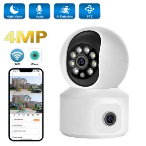 Kameralar PTZ WiFi Kamera Kapalı Twoway Ses Bebek Pet Monitor Video Video Kayıt Akıllı Ev CCTV Güvenlik Gözetim Kameraları ICSEE Uygulama