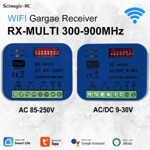 Kontrol RXMULTI 300900MHz WiFi Akıllı Kapı Alıcı Tuka Garaj Kapı Denetleyicisi Sabit Yuvarlanma Kodu 433MHz Açıcı 12V 24V 220V Anahtar