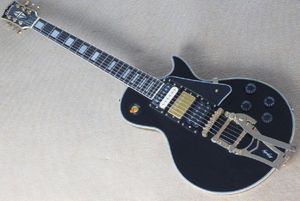 2014 Новый хороший качественный черный рокер Beauty Jazz Big Black Enetche Guitar Three Pickups8595086