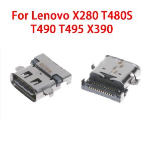 CPUS 110 PCS TYPEC USB Lenovo ThinkPad için Jack DC Güç Portu X280 T490 T480S X390 L13 T590 DC Konnektör Dizüstü Bilgisayar USBC Soket