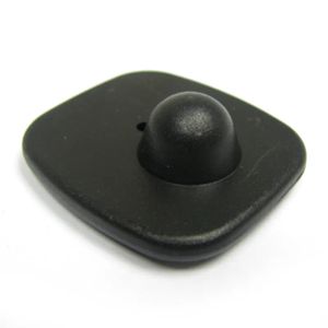 Sistem Siyah Renk Eas Küçük Kare Sabit Tag 46mm*42mm RF Güvenlik Etiketi 1000 PCS/LOT