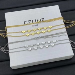 Celi Brand Luxury Love Heart Clover Designer Bracelets Ожерелья для женщин 18 -каратный золотой женский ожерелье для колье, серьги для серьгов.