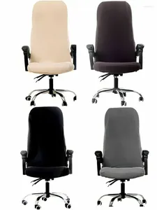 Sandalye lüks streç kapsar spandeks katı dirençli bilgisayar koltuk kapağı çıkarılabilir slipcovers ofis sandalyeleri için siyah