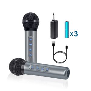 Микрофоны Heikuding 2,4 г беспроводной портативные караоке -микрофон Универсальный беспроводной микрофон с аккумуляторным пением с микрофоном