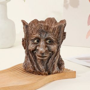 Komik ağaç adam flowerpot saksı saksı dekor etli bitkiler ekici bonsai bahçe dekorasyonu ev yaratıcı bahçecilik süslemesi 240325