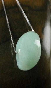 Cered Green Natural a Jade Jadeite Pendate Circle Bead Beadclace PassePartout 100% AAA7818388