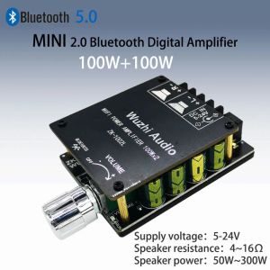 Amplifikatör ZK1002L 1002 100WX2 TPA3116 Mini Bluetooth 5.0 Kablosuz Ses Power Dijital Amplifikatör Kartı AMP DC 12V 24V