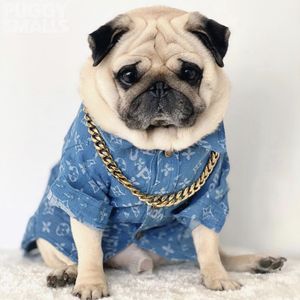 Roupas de cachorro para cães pequenos designers luxurytrendy pet roupas de roupas de estimação jeans jeawing moda moda casual fadou teddy schnauzer suprimentos de estimação