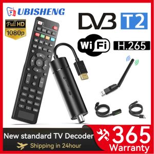 Kutu Ubisheng U9 HD DVBT2 / C Mini TV Stick H.265 Digitale Terrestre TV Kutusu 1080p Decoder Pvr Kaydedici Desteği OTA Çevrimiçi Güncelleme
