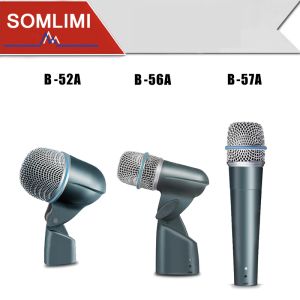 Микрофоны Somlimi Beta52a/Beta56a/Beta57a Drum Microphone Приборный ударный ударный бас -микрофон металлические барабанные микрофон.
