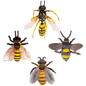 Simüle edilmiş arı süsleri ev dekoru böcek oyuncak masaüstü dekorasyonları gerçekçi figürinler plastik hayat benzeri model çocuk