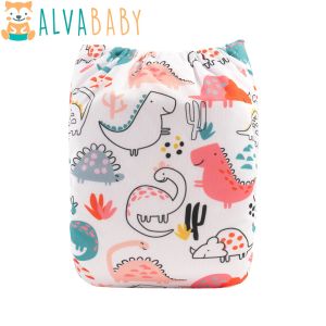 Alvababy Cloth Diapers Baby New Printed Modern Clate Pare с 1 % -ным микрофибром вставкой