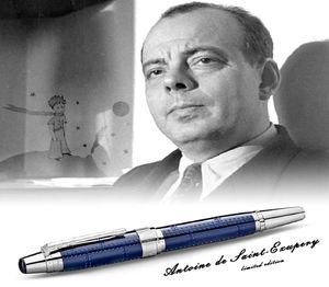 LGP Lüks Pen Yazar Edition Antoine de Saintexupery Siyah Mavi Çeşme Seri Numaralı Seri Numarası 5709923