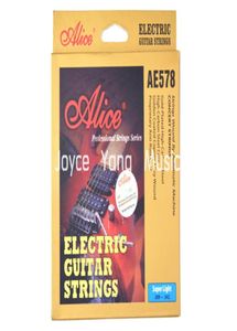 Üst Alice AE578SL Elektro Gitar Dizeleri Goldplated Yüksek Karbon Çelik Altın Kaplamalı Bakır Alaşım Yarı Strings7340761