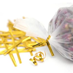 Hediye sargısı 800pcs/paket tel metalik bükülme bağları Çello Şeker Kurabiye Kek Çantası Düğün Partisi Doğum Günü Dekorasyon Malzemeleri 12 Haziran