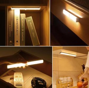 Mıknatıs USB Şarj Edilebilir LED kitap lambası hareket sensörü okuma gece lambaları, Bedroom için Pil Taşınabilir Lamba9027030