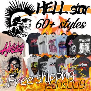 Shirt Hellstar uomini da donna maglietta per maglietta punk magnata maglietta elastica a maniche corte cortometrali estivi set di abbigliamento sportivo