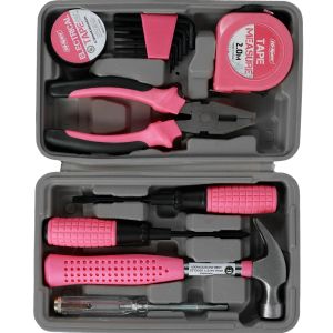 13/24 pcs home Repair Repairtor Kit Multipurpose Pink Home Hand Set Tool Hammer и Allen-клавиша с отверткой с электрической лентой