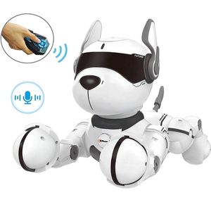 Умный разговор RC Robot Dog Walk Dance Interactive Pet Pupp Щенок Удаленный голосовой контроль Интеллектуальная игрушка для детей 2201077586664