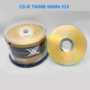 أقراص Disks Golden CDR فارغة قابلة للتسجيل 700 ميغابايت 80min 52x 50 أقراص CD