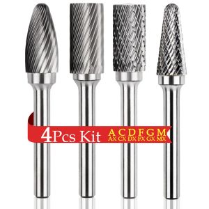 4pcs Rotary Dosyaları Kit 1/4 