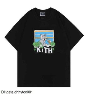 Yüksek gelgit markası Men039s Tshirts Kith Cat Fare Baskılı Kısa Çerek Karikatür Erkekler için Kadın Tee Pamuk Tshirts Markalar Tshirt F3651412