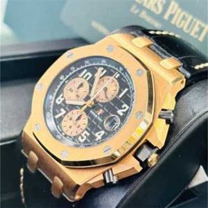 Мужчины Audempigut Watch Pigue APF Factory Royals Oaks Offshore Time Code Watch Rose Gold 26470OR.OO.A002CR.021P7O