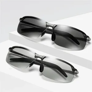 Солнцезащитные очки умные мужские дни в ночь на двойное использование зеркало металлическое зрение глаза, изменяющие цвет, поляризованный GH884